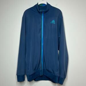 Adidas Barricade Climalite Blue Full Zip Jacket Size M Blue Vented Neck